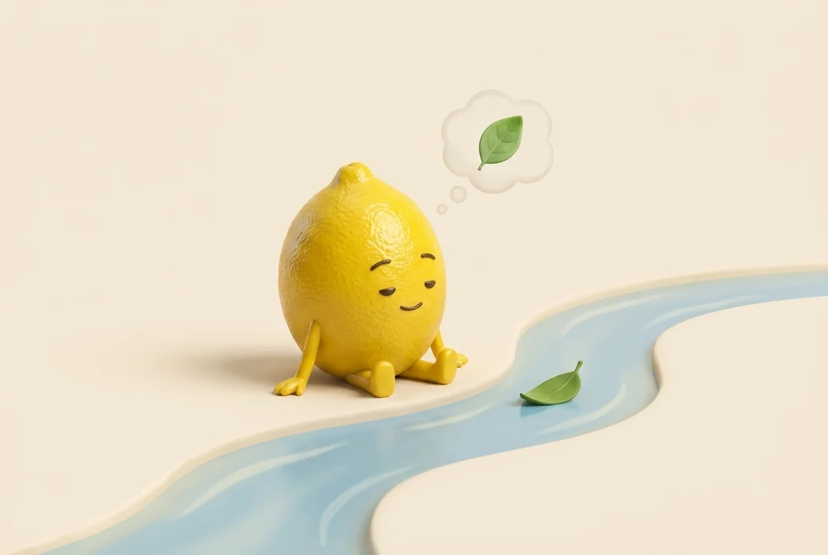 The Inner Critic lemon practising Leaves on a Stream